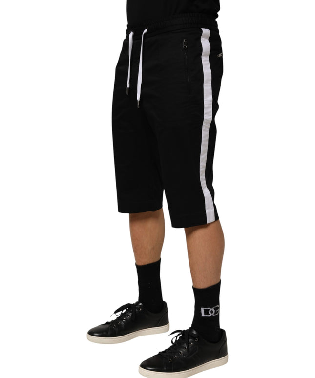Dolce & Gabbana Black Cotton Stretch Men Bermuda Shorts
