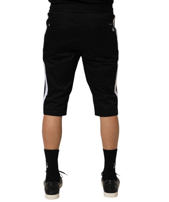 Dolce & Gabbana Black Cotton Stretch Men Bermuda Shorts