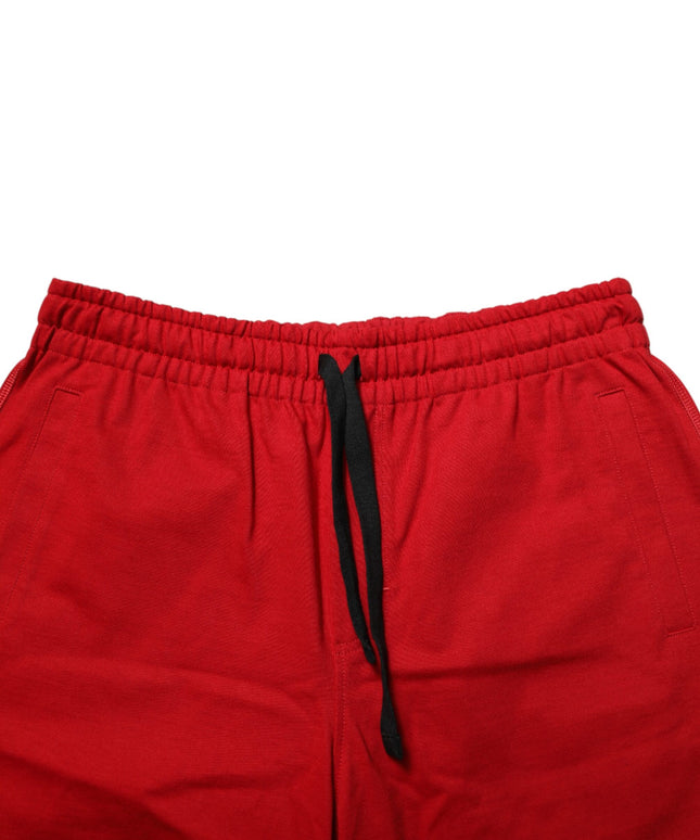 Dolce & Gabbana Red Cotton MidWaist Drawstring Bermuda Pants