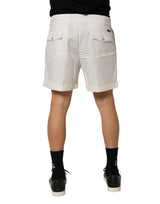 Dolce & Gabbana White Cotton Mid Waist Men Bermuda Shorts