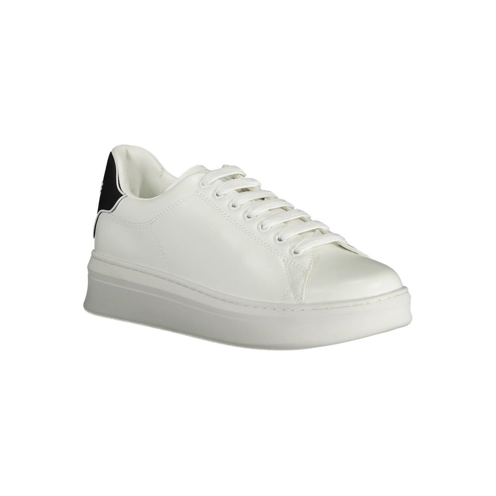 Gaelle Paris White Polyethylene Sneaker