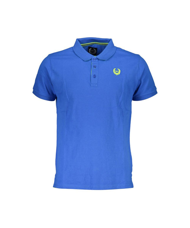 Gianmarco Venturi Blue Cotton Polo Shirt
