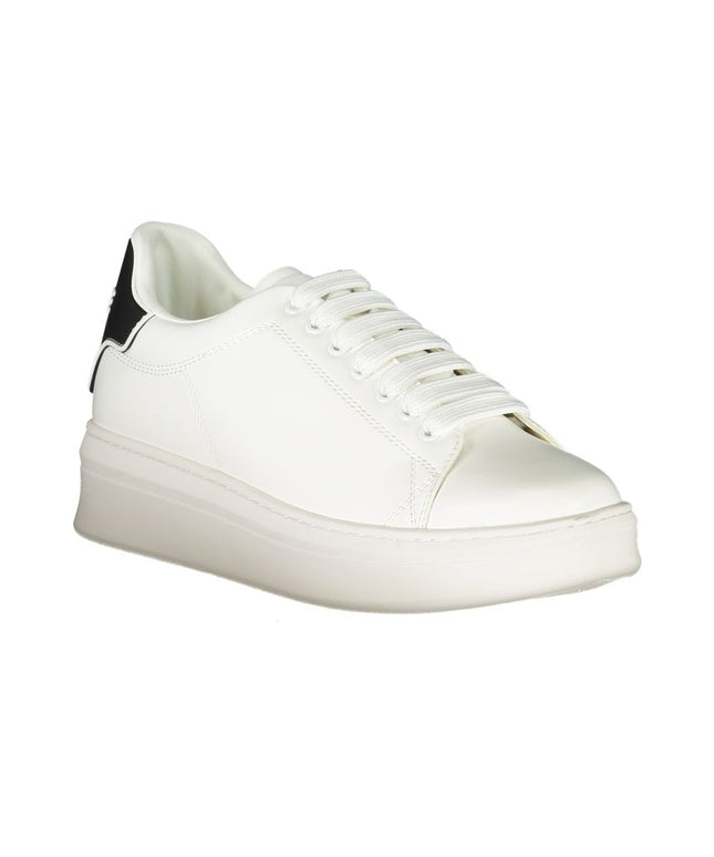 Gaelle Paris White Polyethylene Sneaker