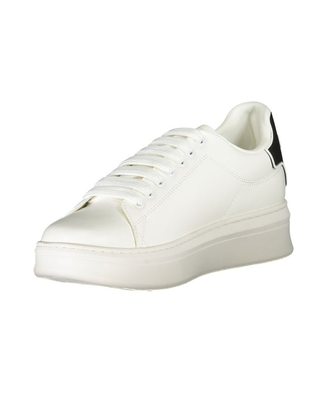 Gaelle Paris White Polyethylene Sneaker
