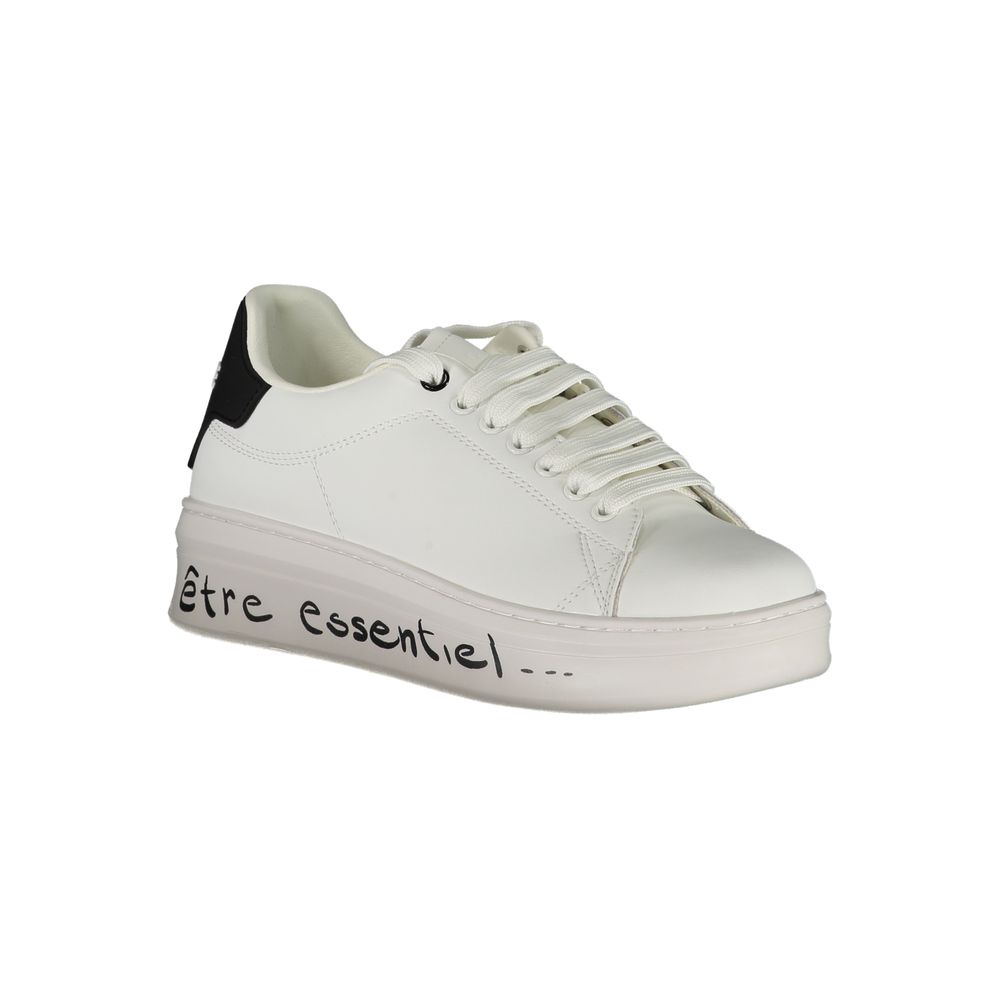 Gaelle Paris White Polyethylene Sneaker