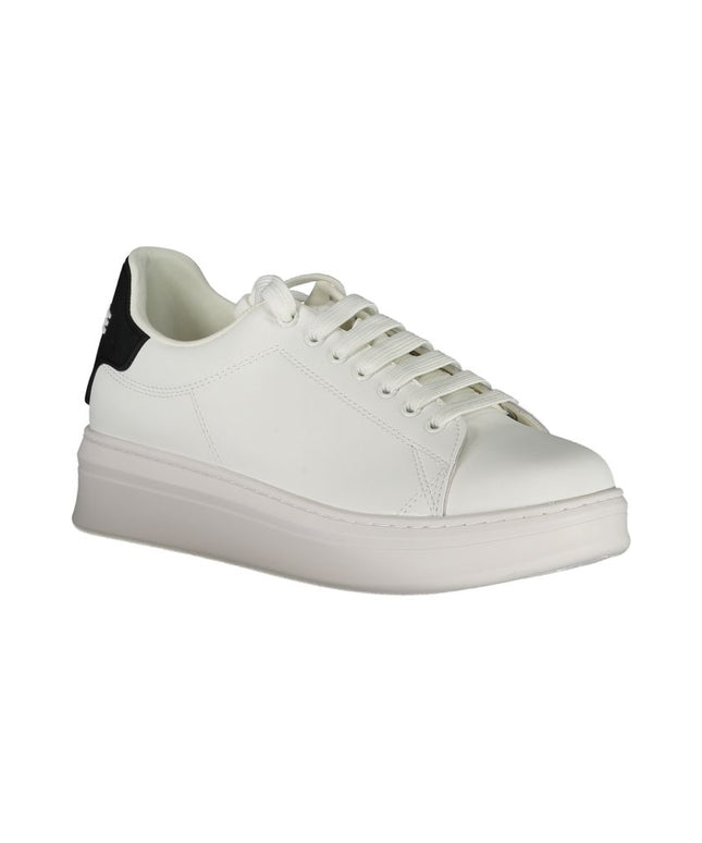 Gaelle Paris White Polyethylene Sneaker