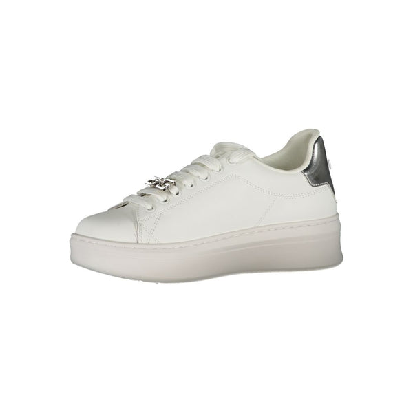 Gaelle Paris White Polyethylene Sneaker