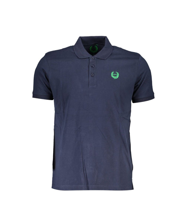 Gianmarco Venturi Blue Cotton Polo Shirt