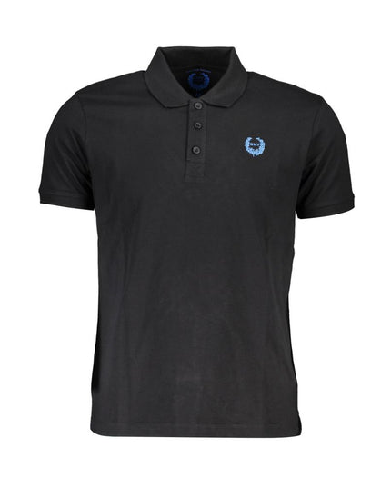 Gianmarco Venturi Black Cotton Polo Shirt