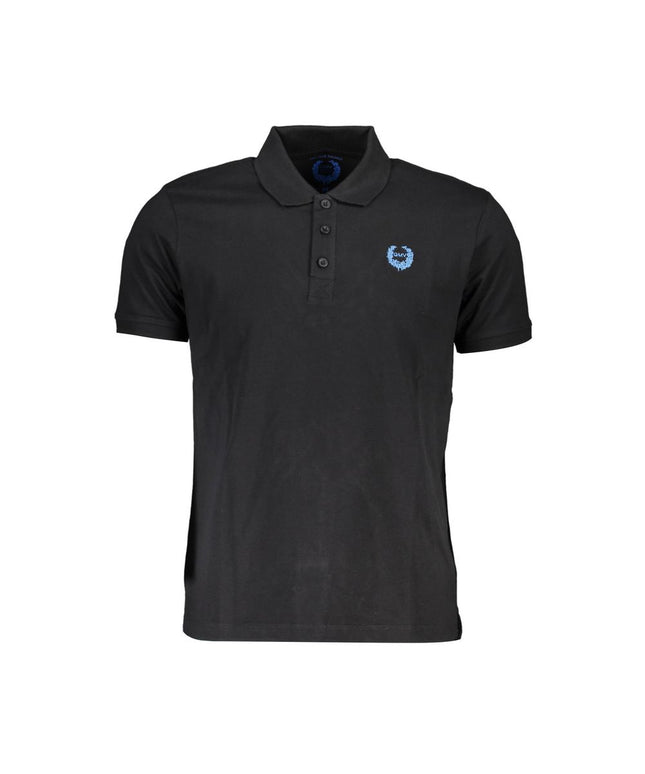 Gianmarco Venturi Black Cotton Polo Shirt