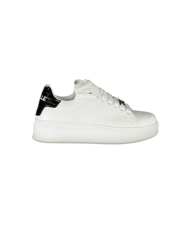 Gaelle Paris White Polyethylene Sneaker