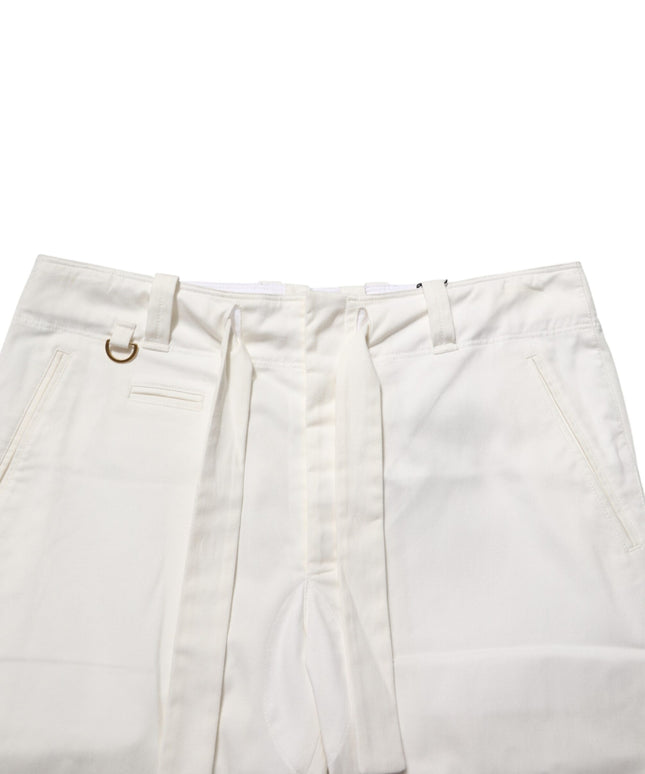 Dolce & Gabbana White Cotton Stretch Cropped Trouser Pants