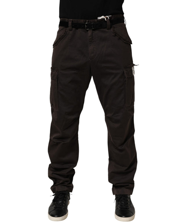 Dolce & Gabbana Brown Re- Edition Cotton Men Cargo Pants