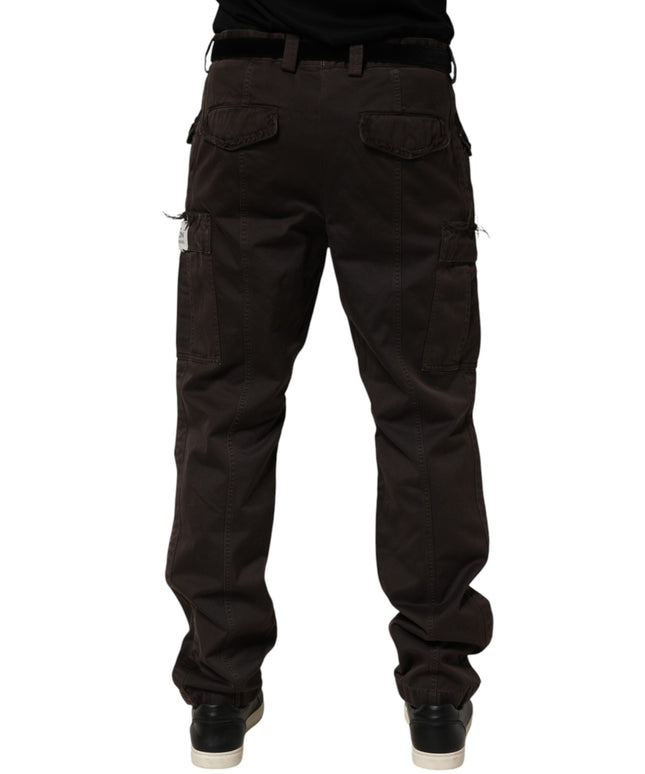 Dolce & Gabbana Brown Re- Edition Cotton Men Cargo Pants