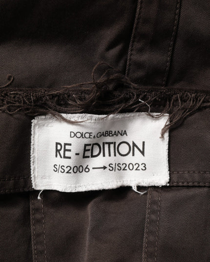 Dolce & Gabbana Brown Re- Edition Cotton Men Cargo Pants