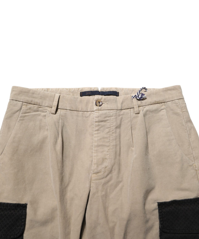 AT.P.CO Beige Mid Waist Skinny Men Cargo Chino Trouser Pants