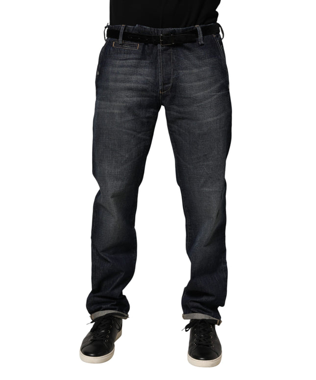 Brian Dales Dark Blue Washed Skinny Men Denim Trouser Jeans