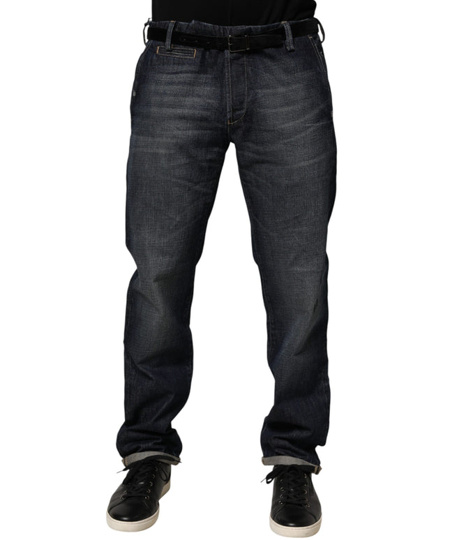 Brian Dales Dark Blue Washed Skinny Men Denim Trouser Jeans