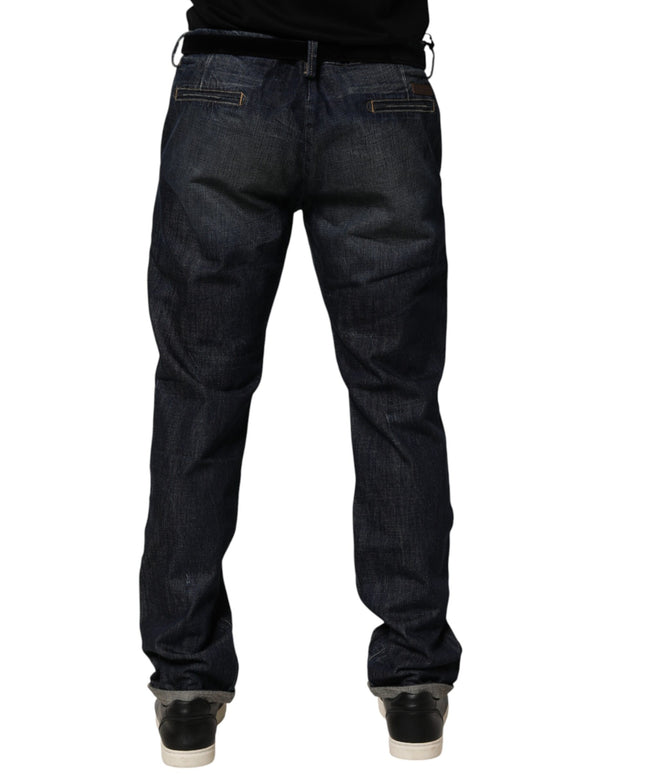 Brian Dales Dark Blue Washed Skinny Men Denim Trouser Jeans