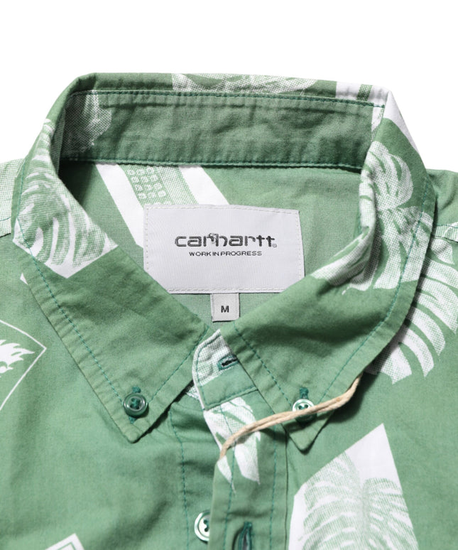 Carhartt Wip Green Printed Cotton Collared Short Sleeves Polo Shirt