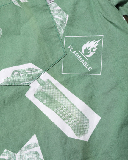Carhartt Wip Green Printed Cotton Collared Short Sleeves Polo Shirt