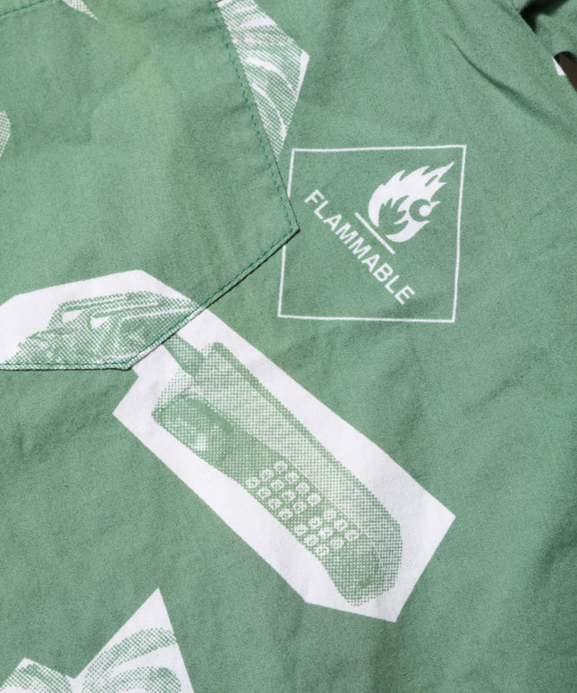 Carhartt Wip Green Printed Cotton Collared Short Sleeves Polo Shirt