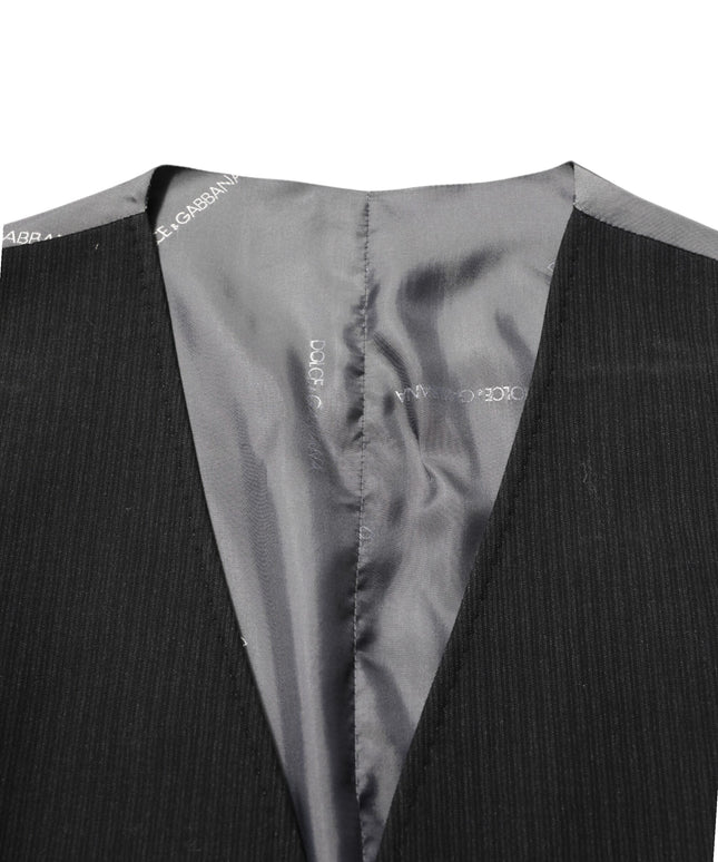 Dolce & Gabbana Black Cotton Waistcoat Dress Men Formal Vest