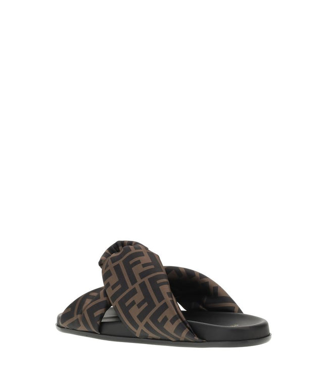 Fendi Satin Slide Sandals