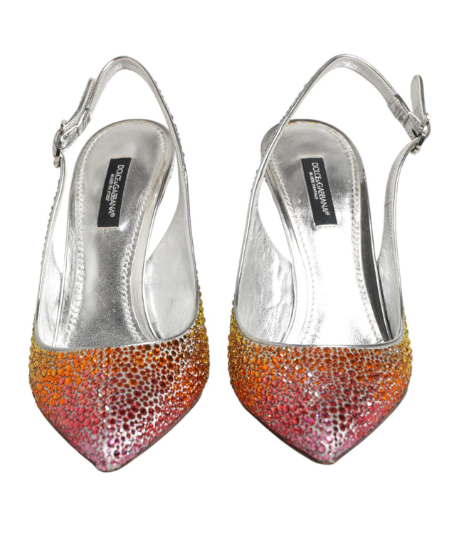 Dolce & Gabbana Multicolor Sequin Slingback Pumps Shoes