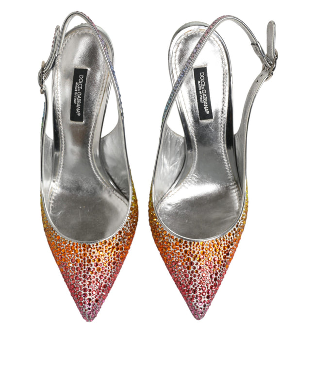 Dolce & Gabbana Multicolor Sequin Slingback Pumps Shoes