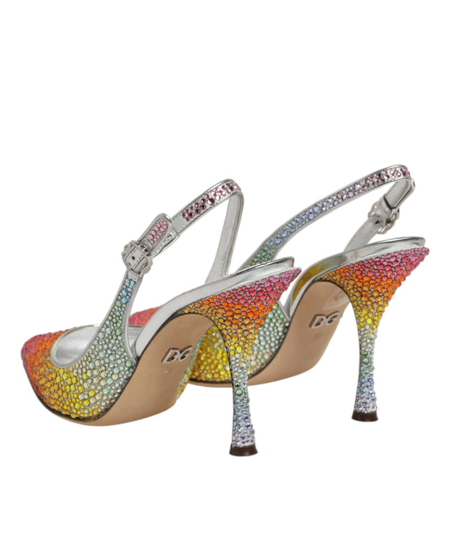 Dolce & Gabbana Multicolor Sequin Slingback Pumps Shoes