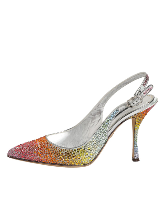 Dolce & Gabbana Multicolor Sequin Slingback Pumps Shoes