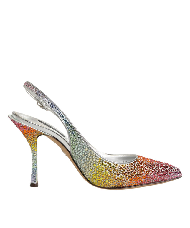 Dolce & Gabbana Multicolor Sequin Slingback Pumps Shoes