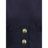 PINKO Cotton Sweatshirt with Corset Detail