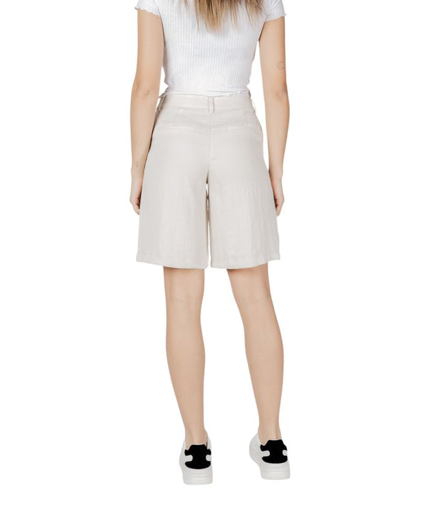 Vila Clothes Beige Viscose Short