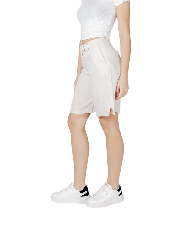 Vila Clothes Beige Viscose Short