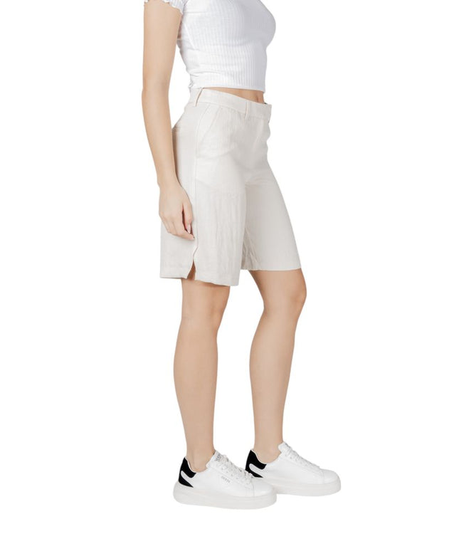 Vila Clothes Beige Viscose Short