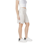 Vila Clothes Beige Viscose Short