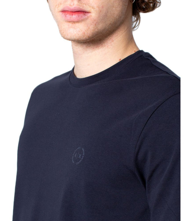 Armani Exchange Blue Cotton T-Shirt