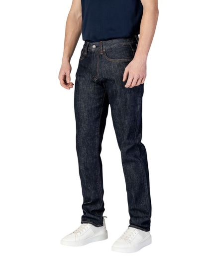 Armani Exchange Blue Polyester Skinny Jean