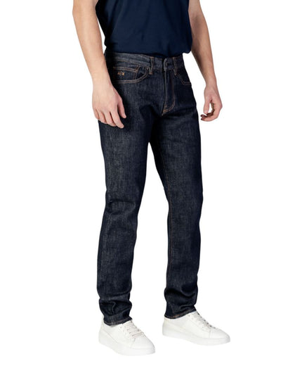 Armani Exchange Blue Polyester Skinny Jean