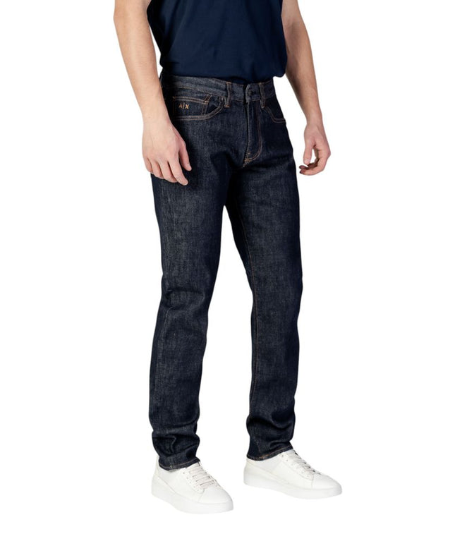 Armani Exchange Blue Polyester Skinny Jean