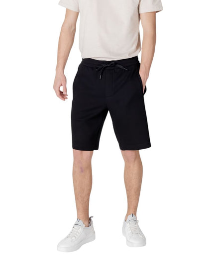 Armani Exchange Black Cotton Bermuda