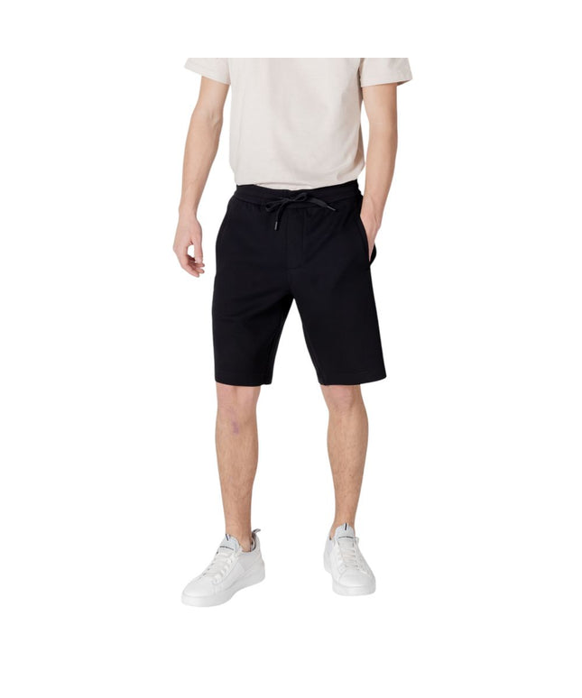 Armani Exchange Black Cotton Bermuda