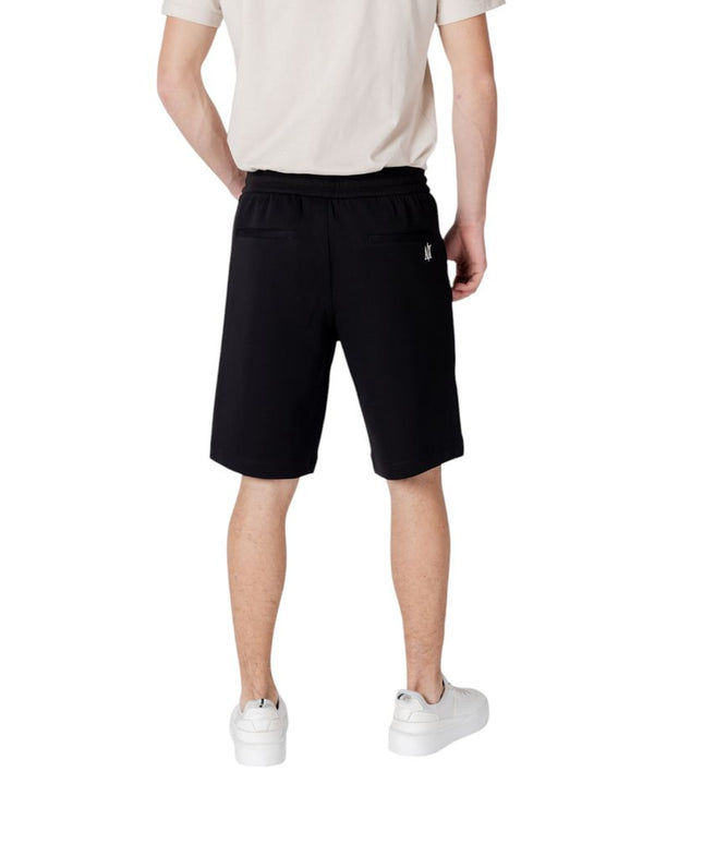 Armani Exchange Black Cotton Bermuda