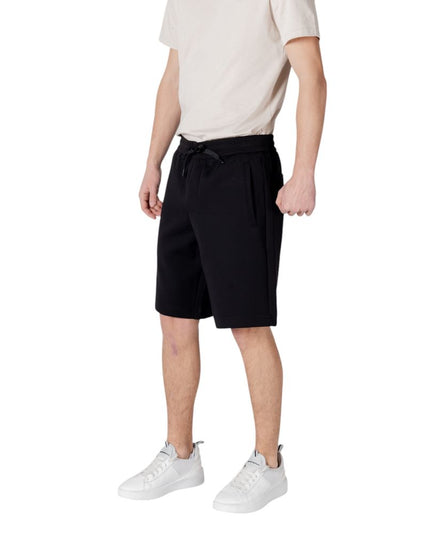 Armani Exchange Black Cotton Bermuda
