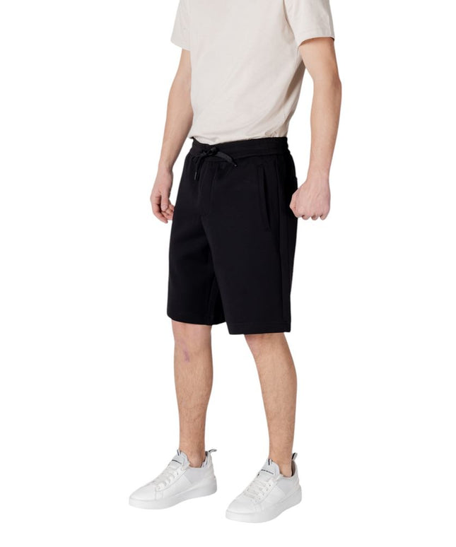 Armani Exchange Black Cotton Bermuda