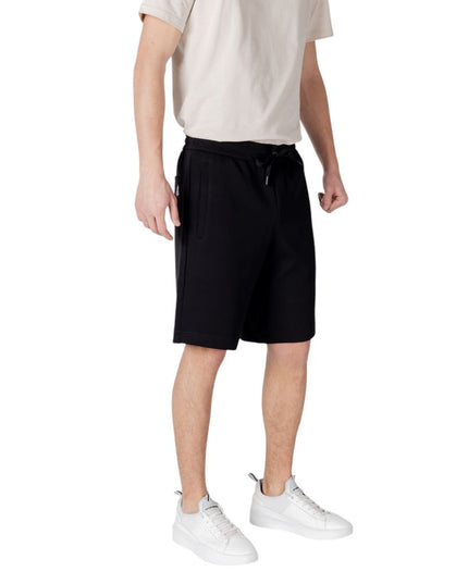 Armani Exchange Black Cotton Bermuda
