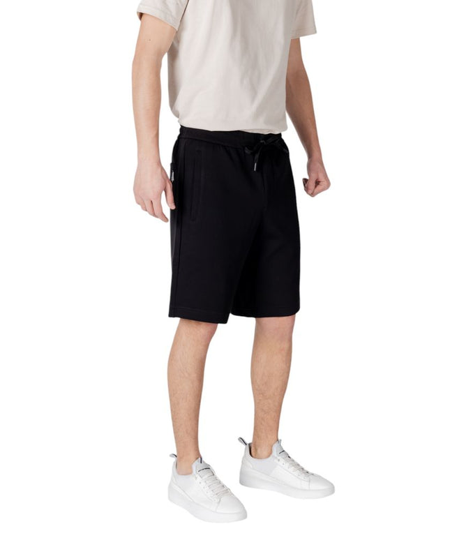 Armani Exchange Black Cotton Bermuda