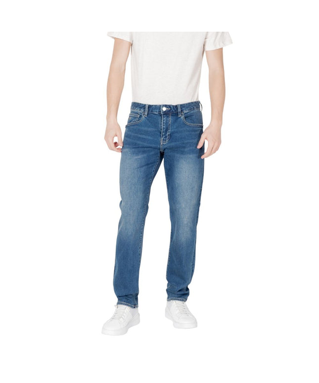 Armani Exchange Blue Cotton Skinny Jean
